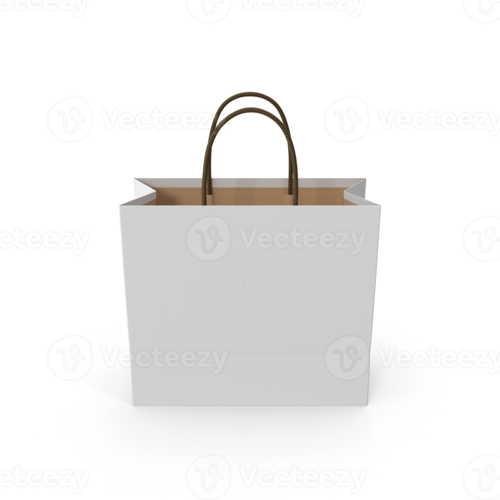 Blank Paper Shopping Bag, Perfect for Mockups transparent background png
