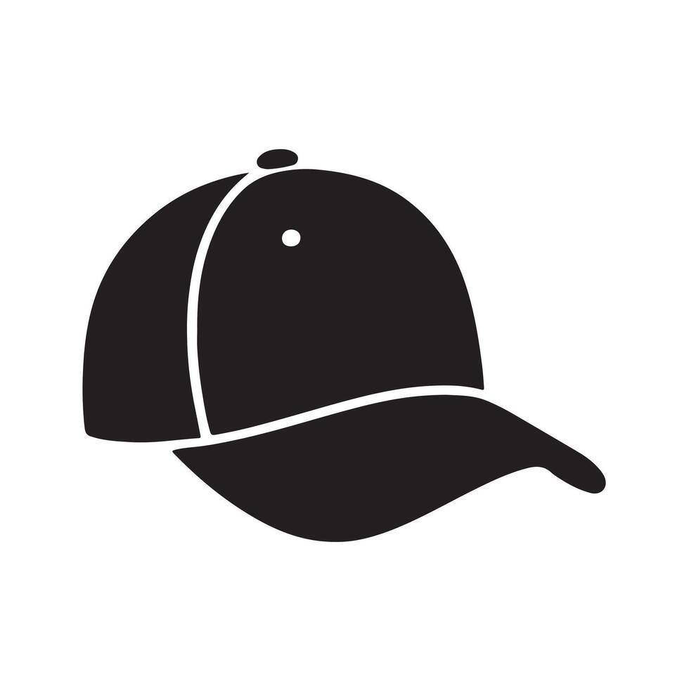 Baseball cap icon isolated on white background illustration vector