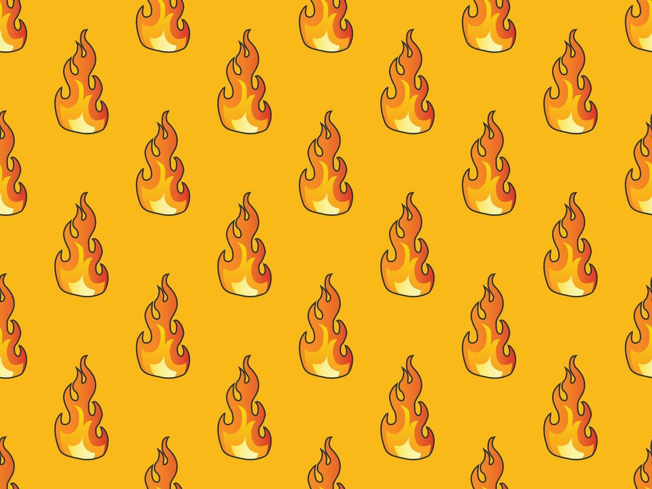 fire pattern flame flat backdrop seamless evil ornament explosion template frame draw doodle glow vector
