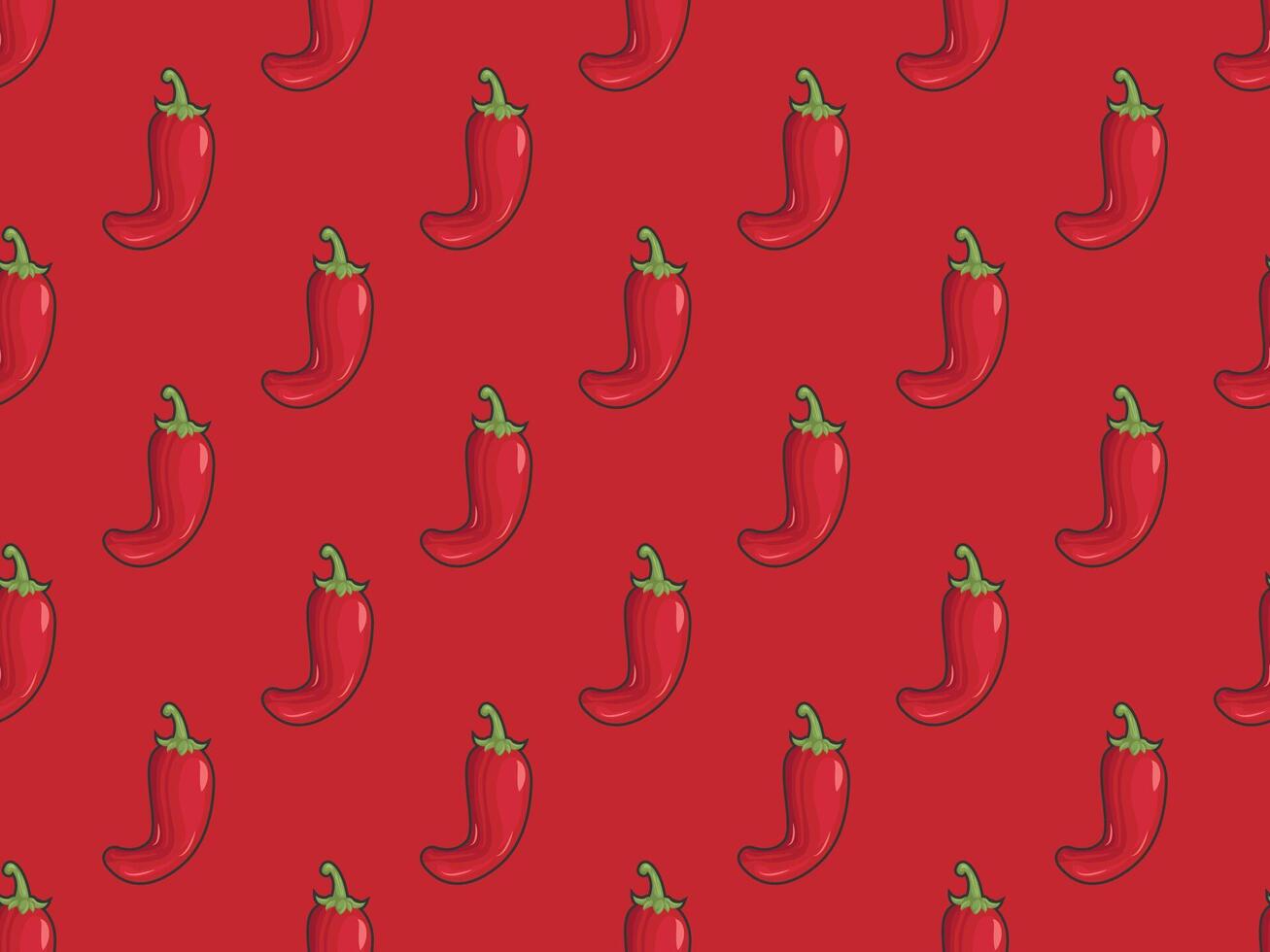 red chili peppers on a red background vector