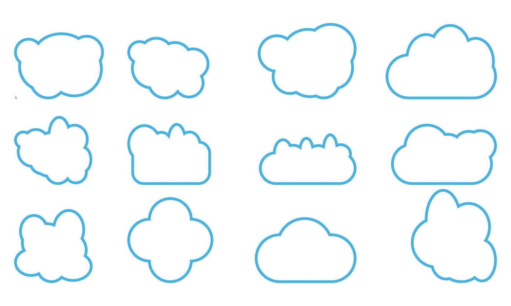 Cloud Shapes Collection vector