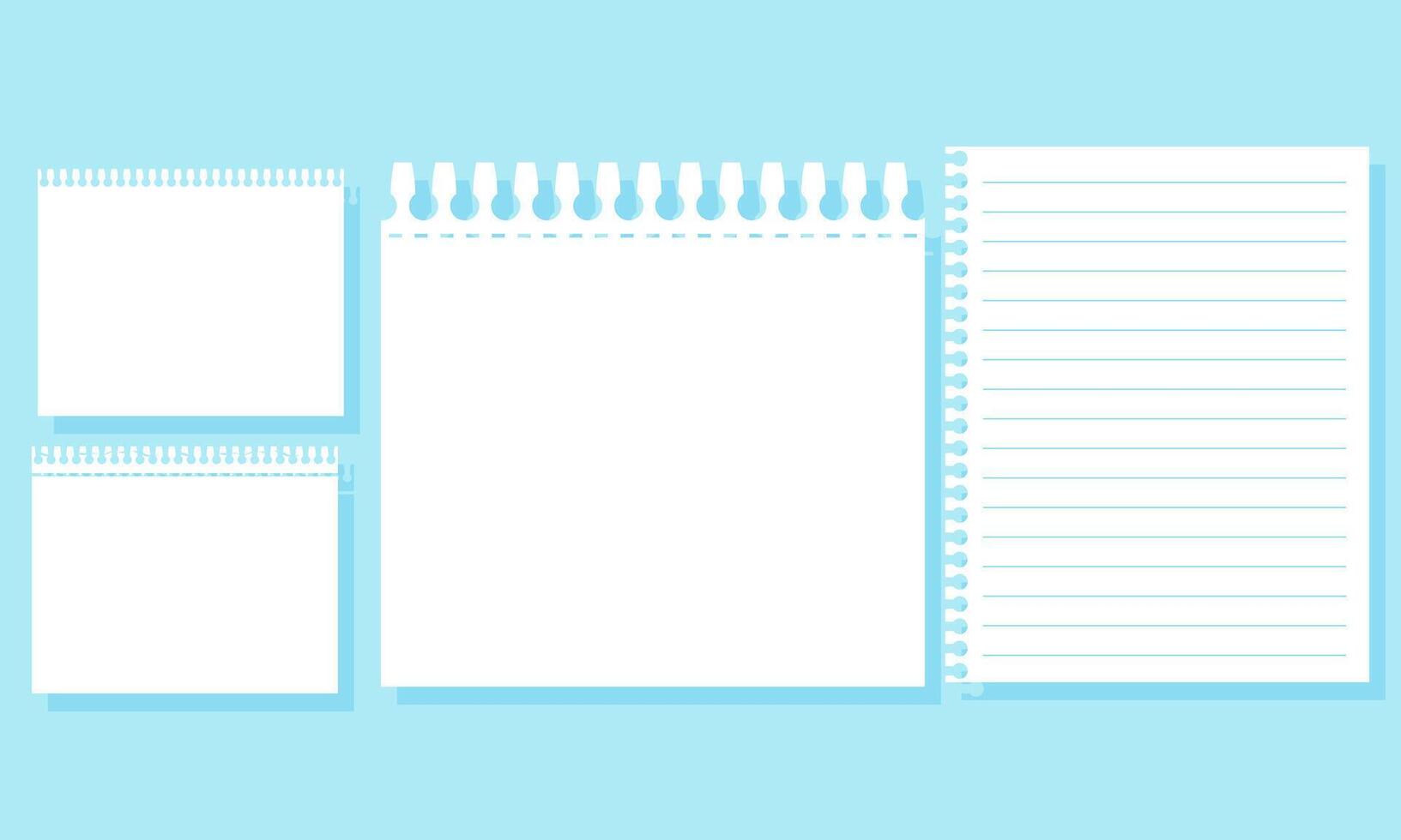 Organized Digital Notepad with Blank Pages for Information and Planning vector