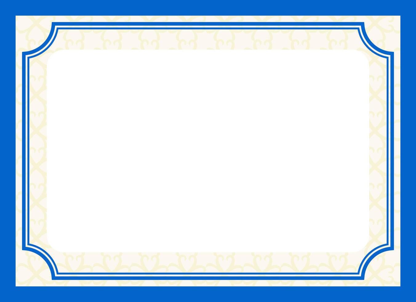 Modern Light Blue Certificate Border with Geometric Pattern and Clean Lines vector