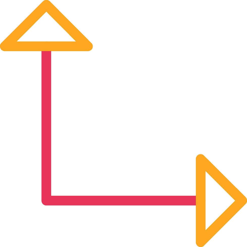 Down Chevron Line Two Color vector