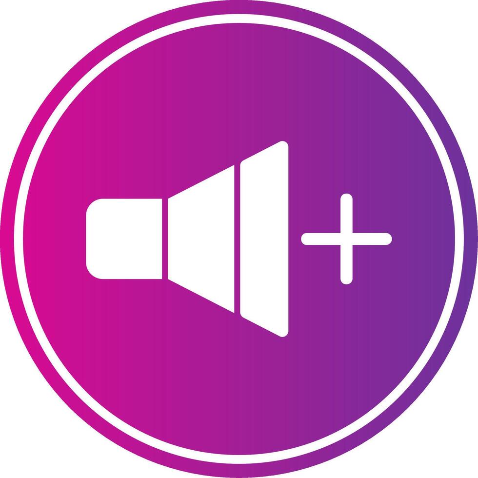 Volume Up Gradient Circle vector