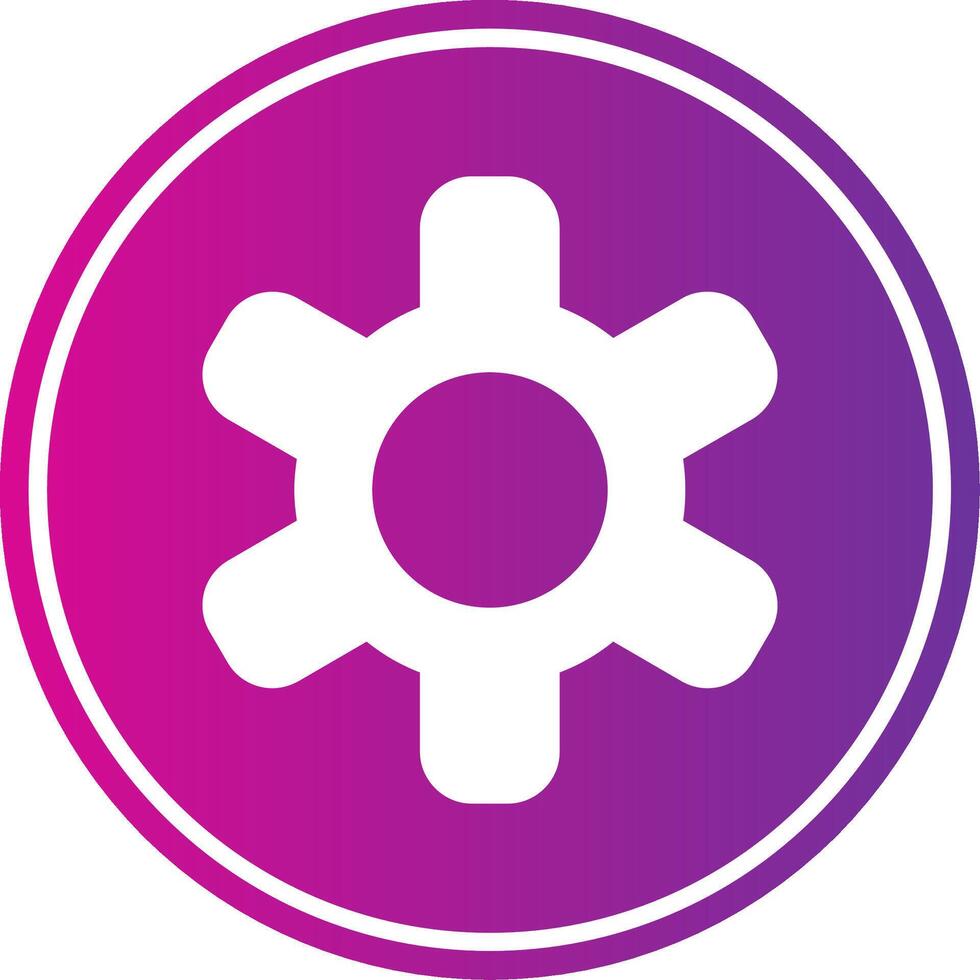 Settings Glyph Design Icon vector