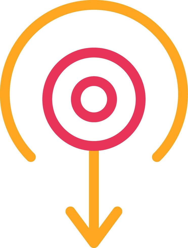 Down Arrow red and yellow design vector