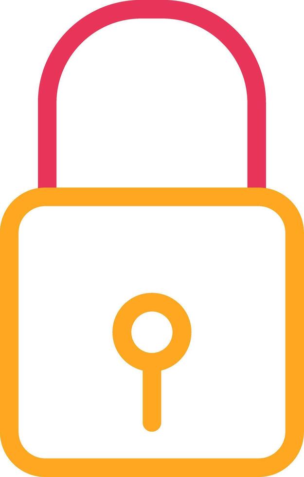 Lock Two Color Desgin vector