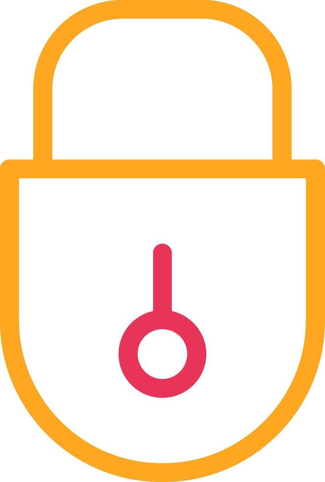 Lock red and yellow design vector