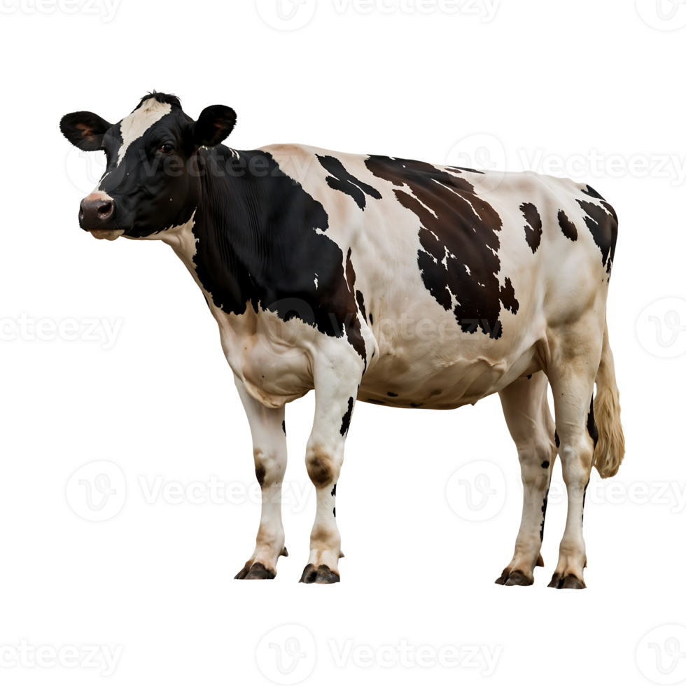Side View of Holstein Dairy Cow on Transparent Background png