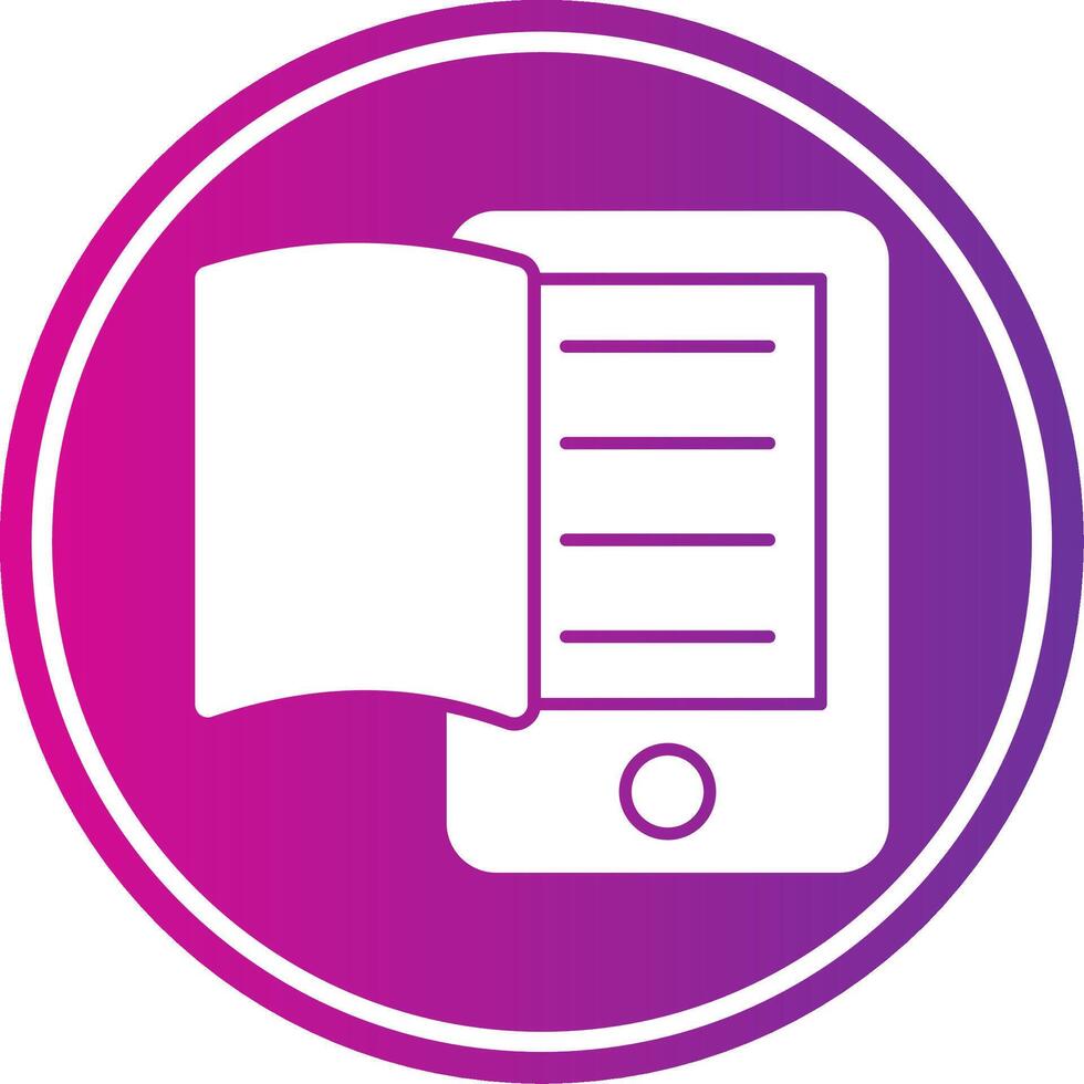 Electronic Book Circle Gradient vector