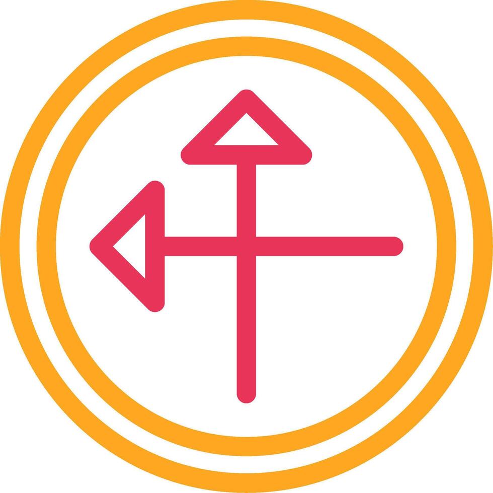 Intersect Line Two Color vector