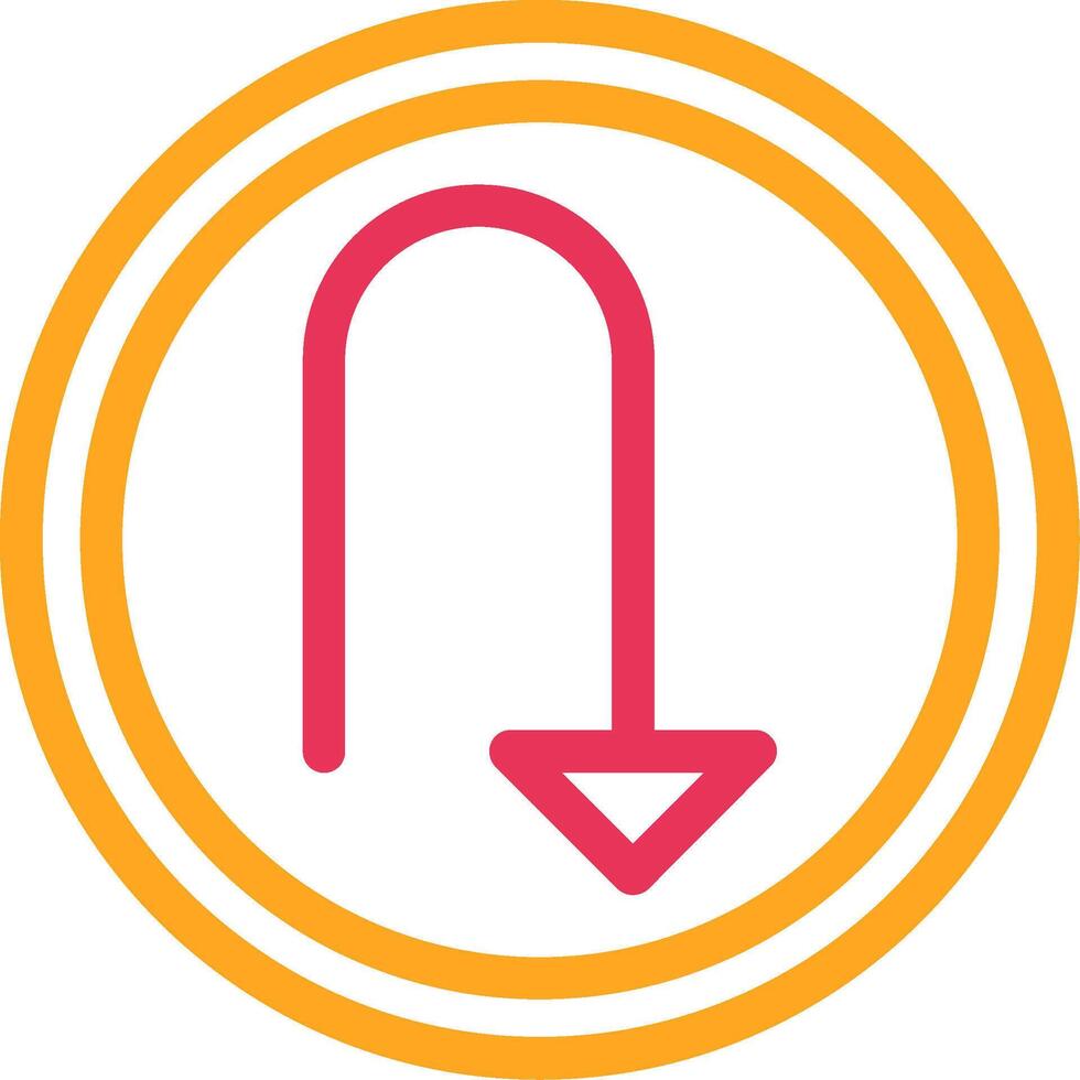 Down Arrow Line Two Color vector