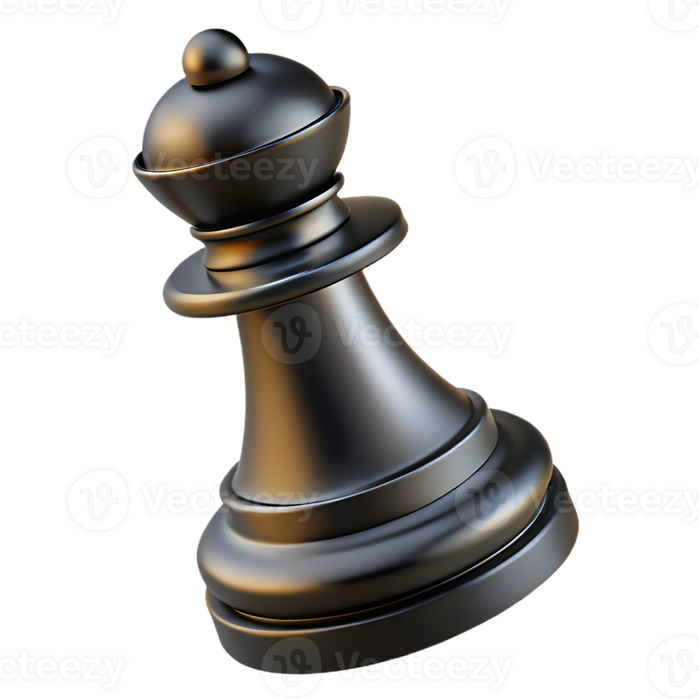 Dramatic close up of a chess piece on a Transparant background studio shot png