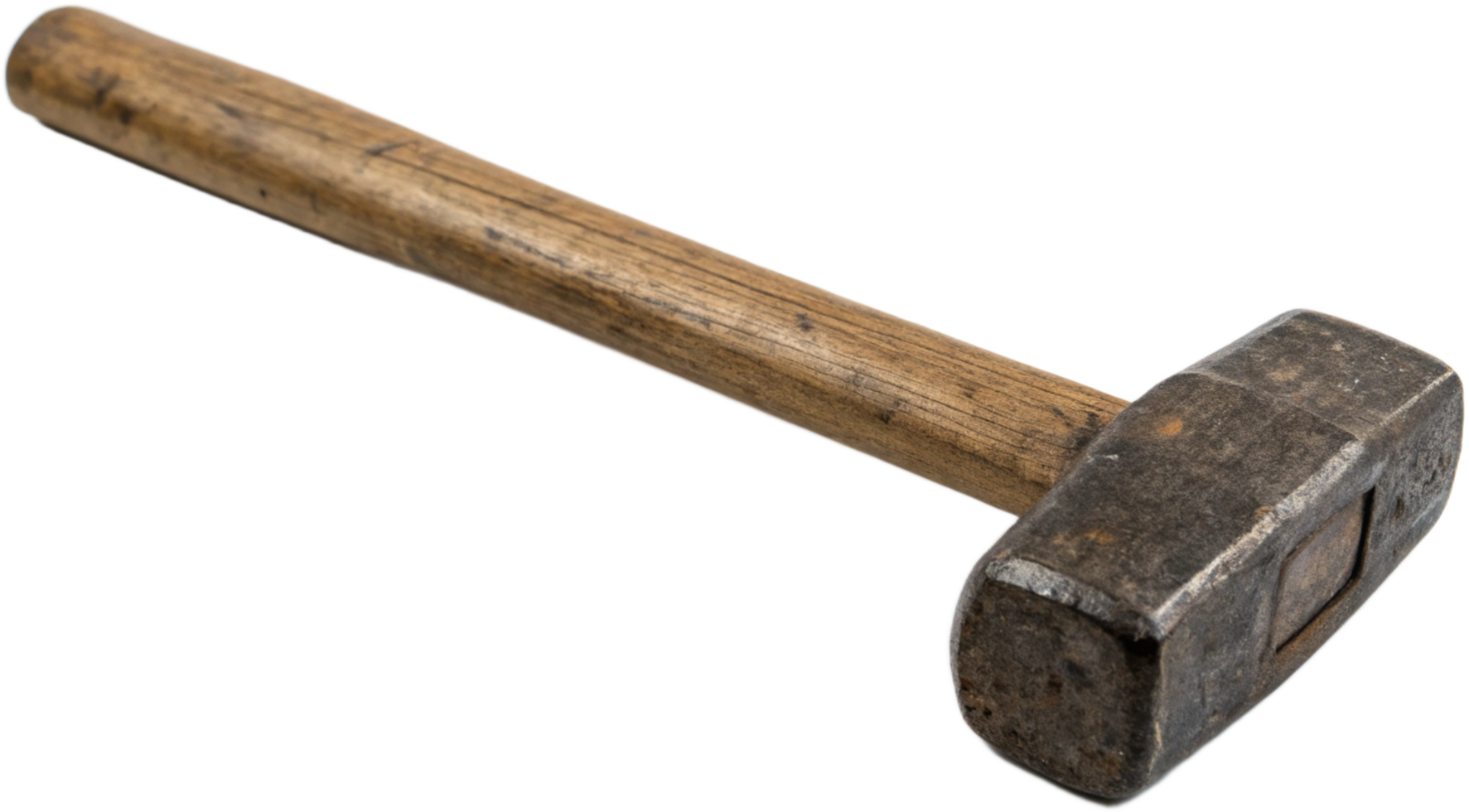 Vintage Sledge Hammer Tool with Wooden Handle on Transparant background png