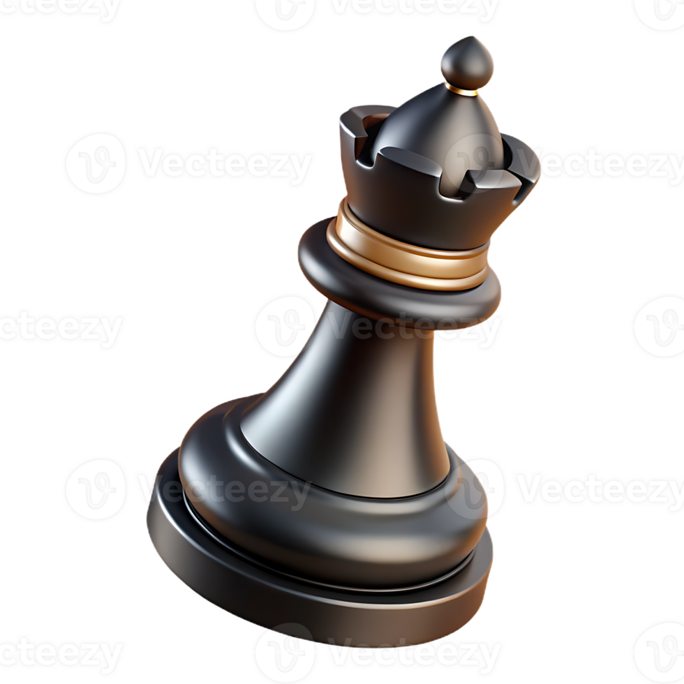 Isolated Black Chess Bishop Piece on a Transparant background in High Resolution png