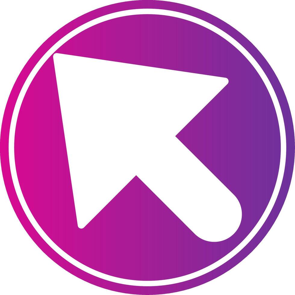 Mouse Cursor Glyph Gradient Icon vector