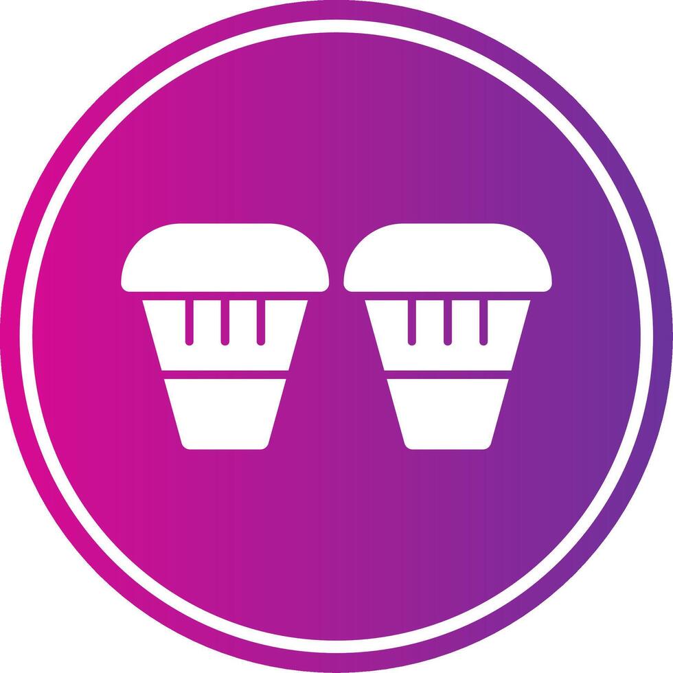 Bongo Glyph Gradient Circle Icon vector