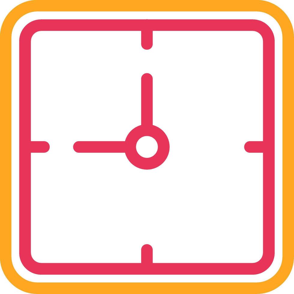 Clock red and yellow design vector