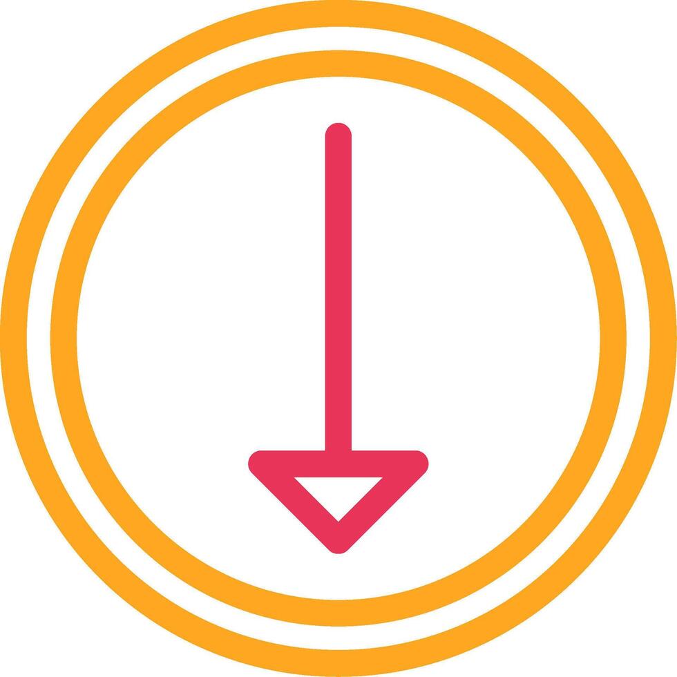 Down Line Two Color vector