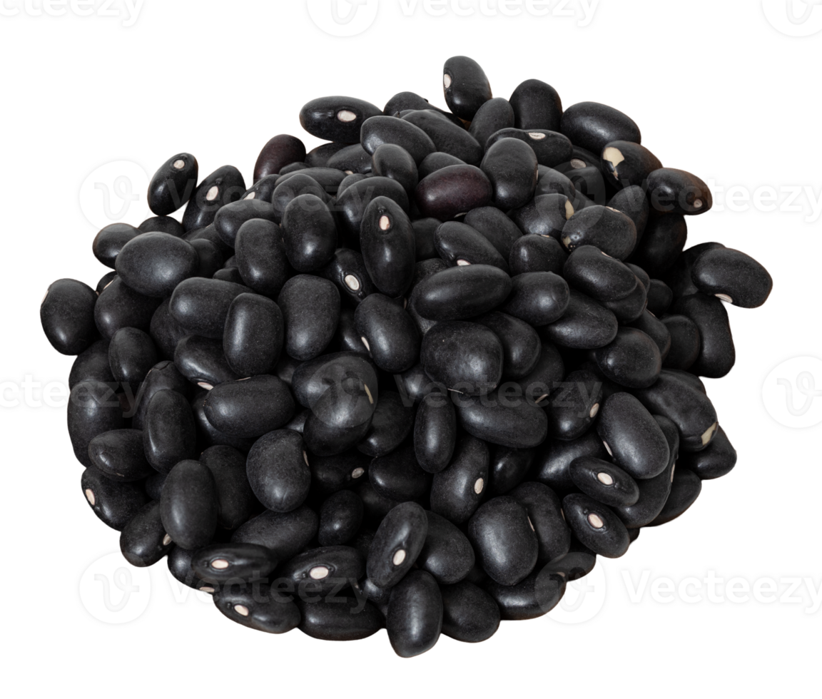 Pile of raw black beans cut out png
