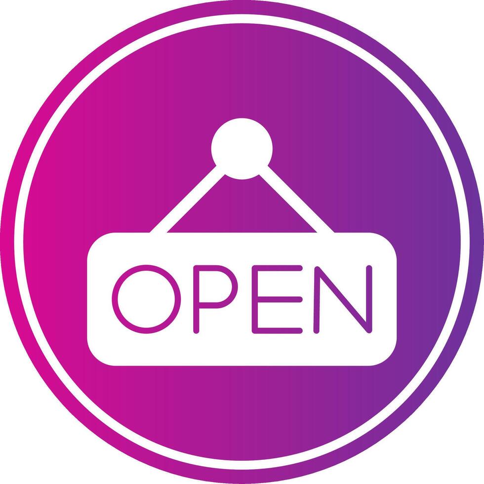 Open Glyph Circle vector