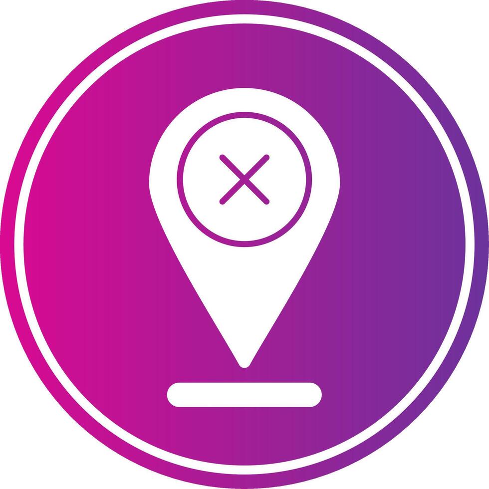 Pin Glyph Gradient Circle Icon vector