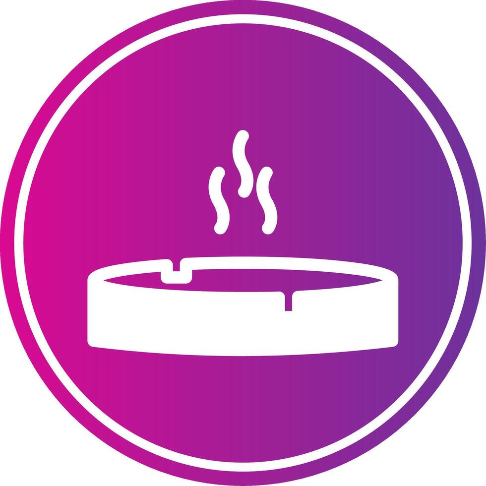 Ashtray Glyph Gradient Circle vector