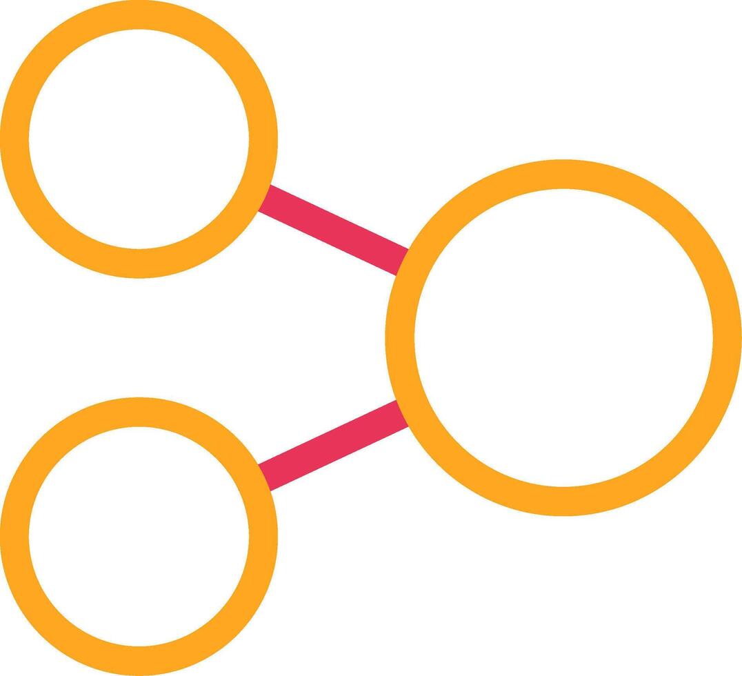 Connection Two Color Desgin vector