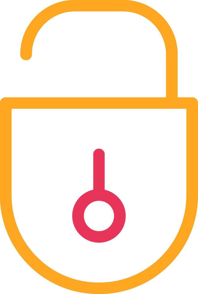 Unlock red and yellow design vector