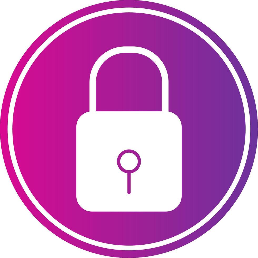 Lock Glyph Design Icon vector