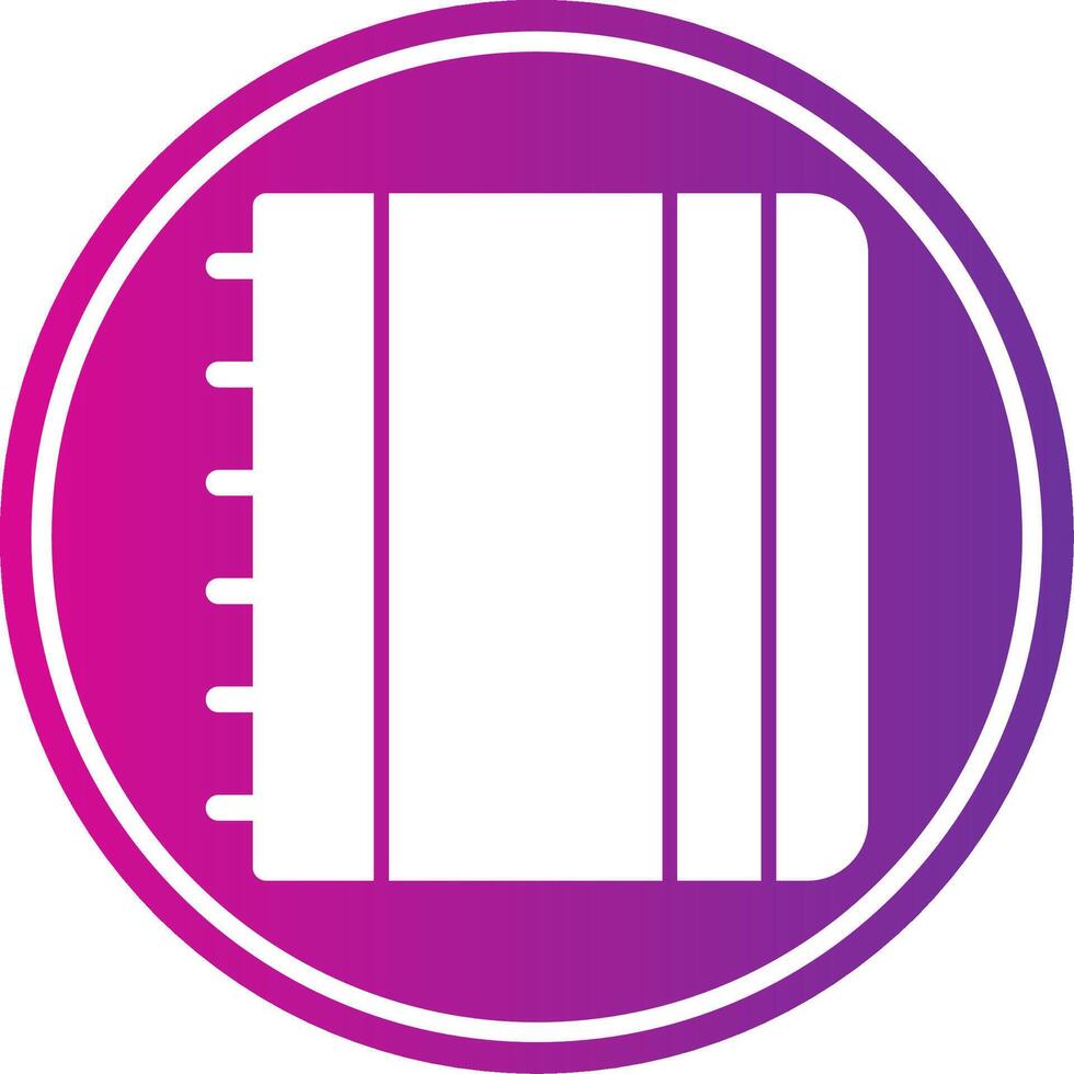 Contact Book Glyph Gradient Icon vector