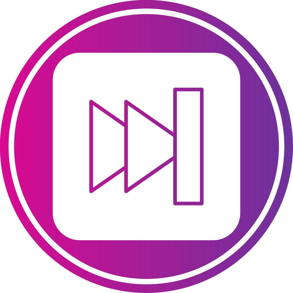 Skip Button Gradient Circle vector