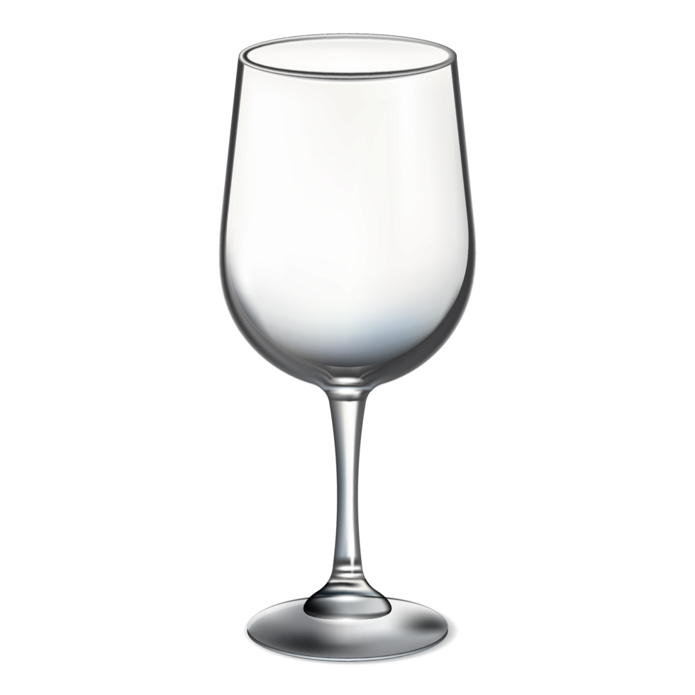 Realistic Wine Glass in transparent Background png