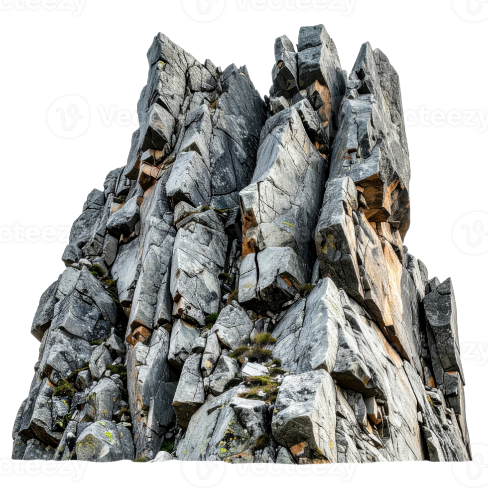 Rocky mountain formation with sharp edges and textures png