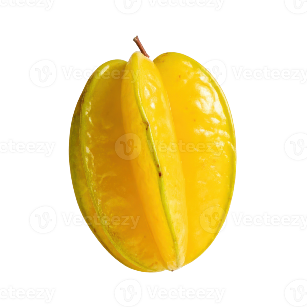 Yellow starfruit isolated on transparency background png