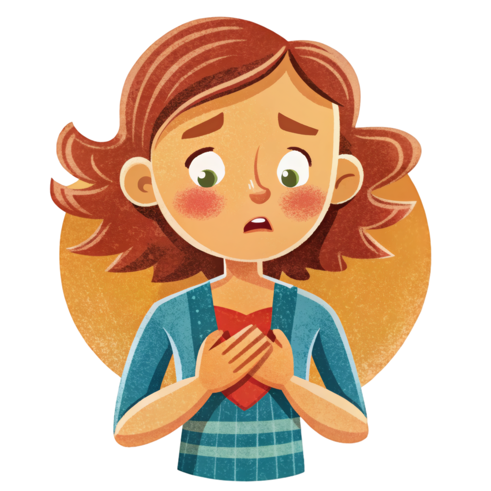 Anxiety Related Chest Pain Illustration png