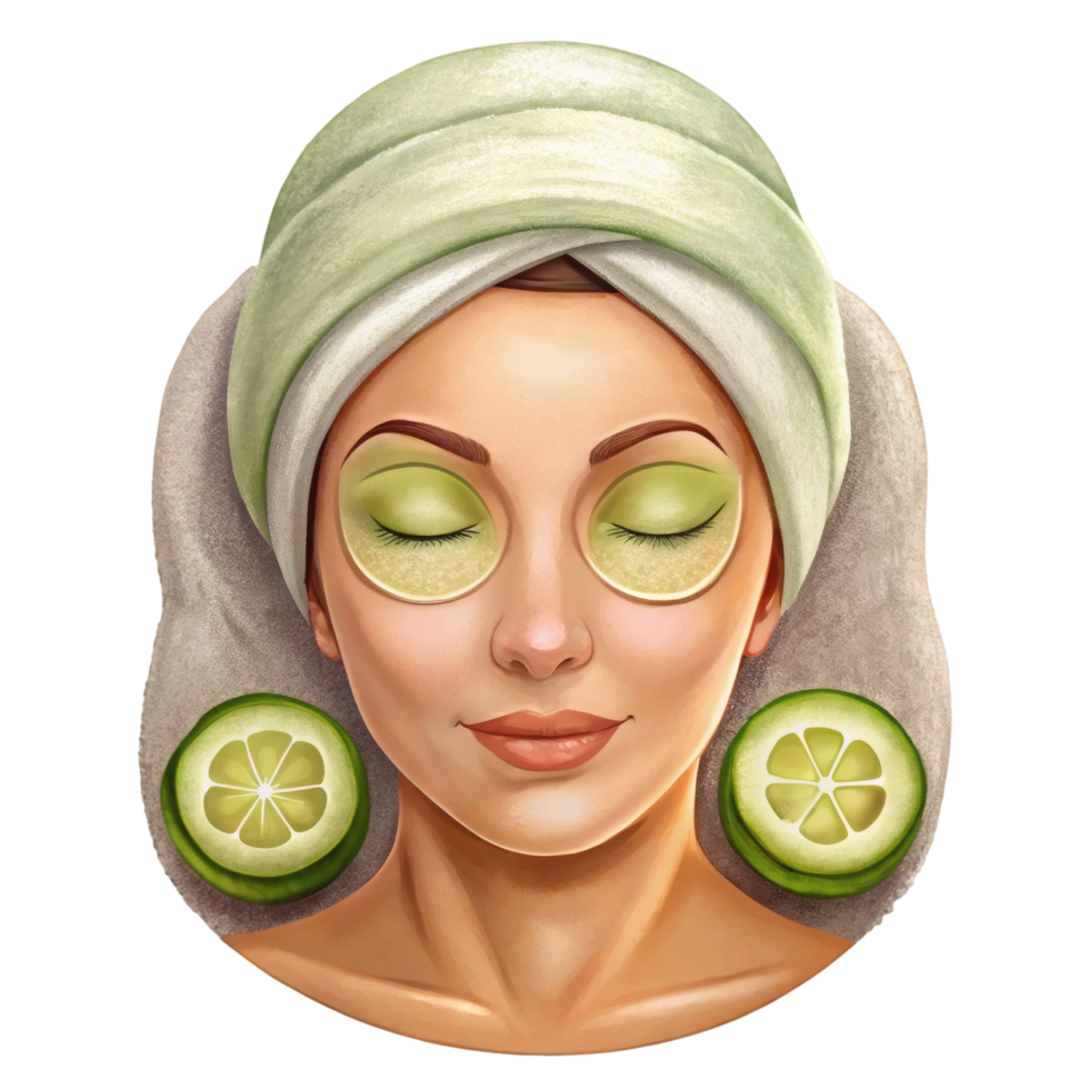 Female Lying Still with Spa Care png