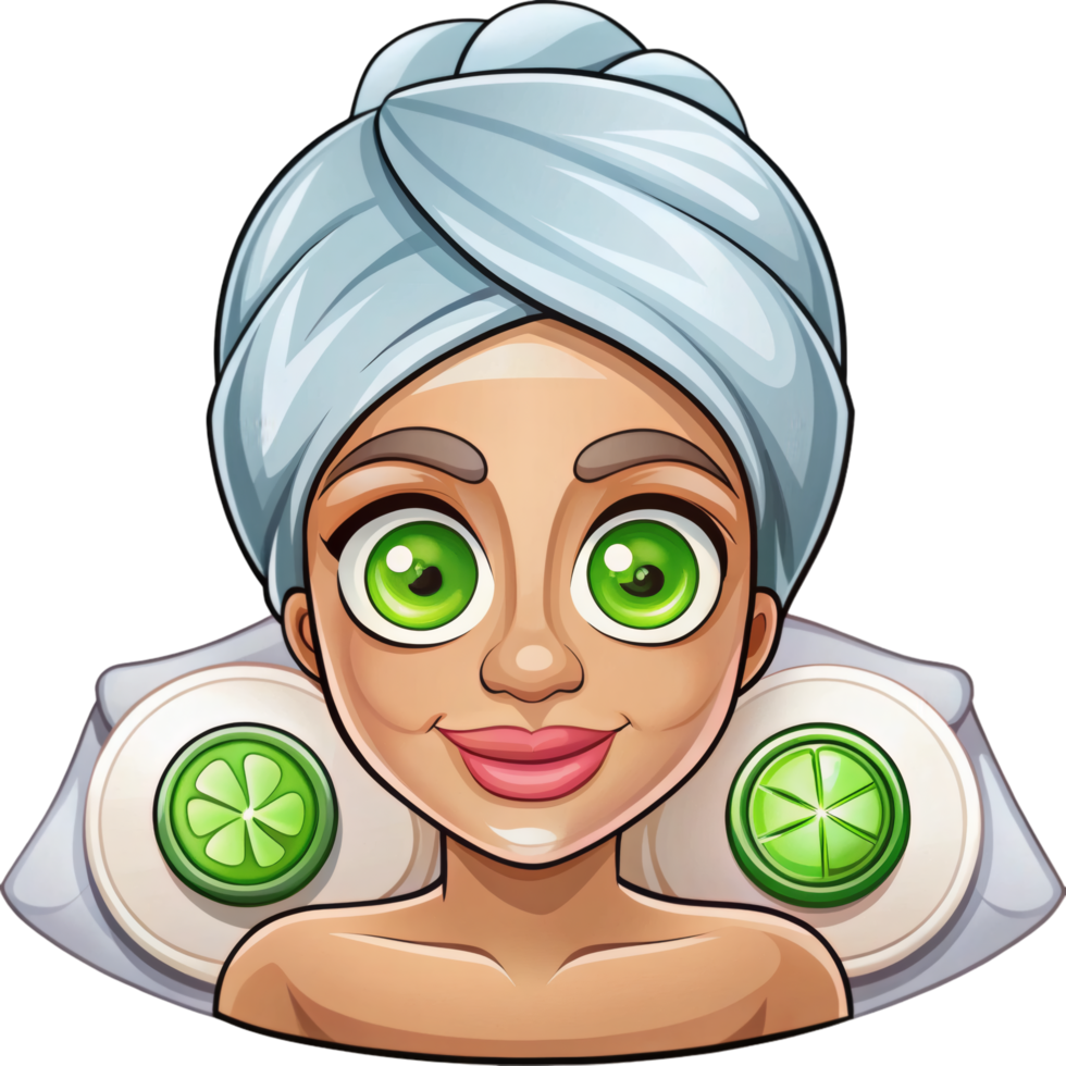 Peaceful Woman in Spa Scene png