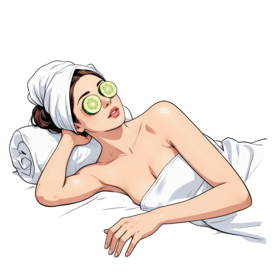 Skincare Relaxation Moment Art png