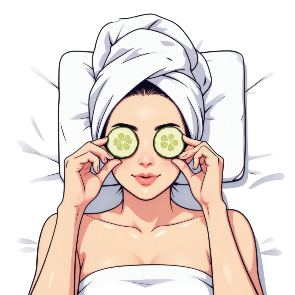 Towel Head Cartoon Female on White png