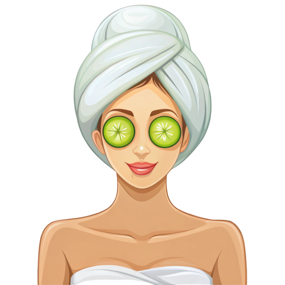 Cartoon Resting Spa Character png