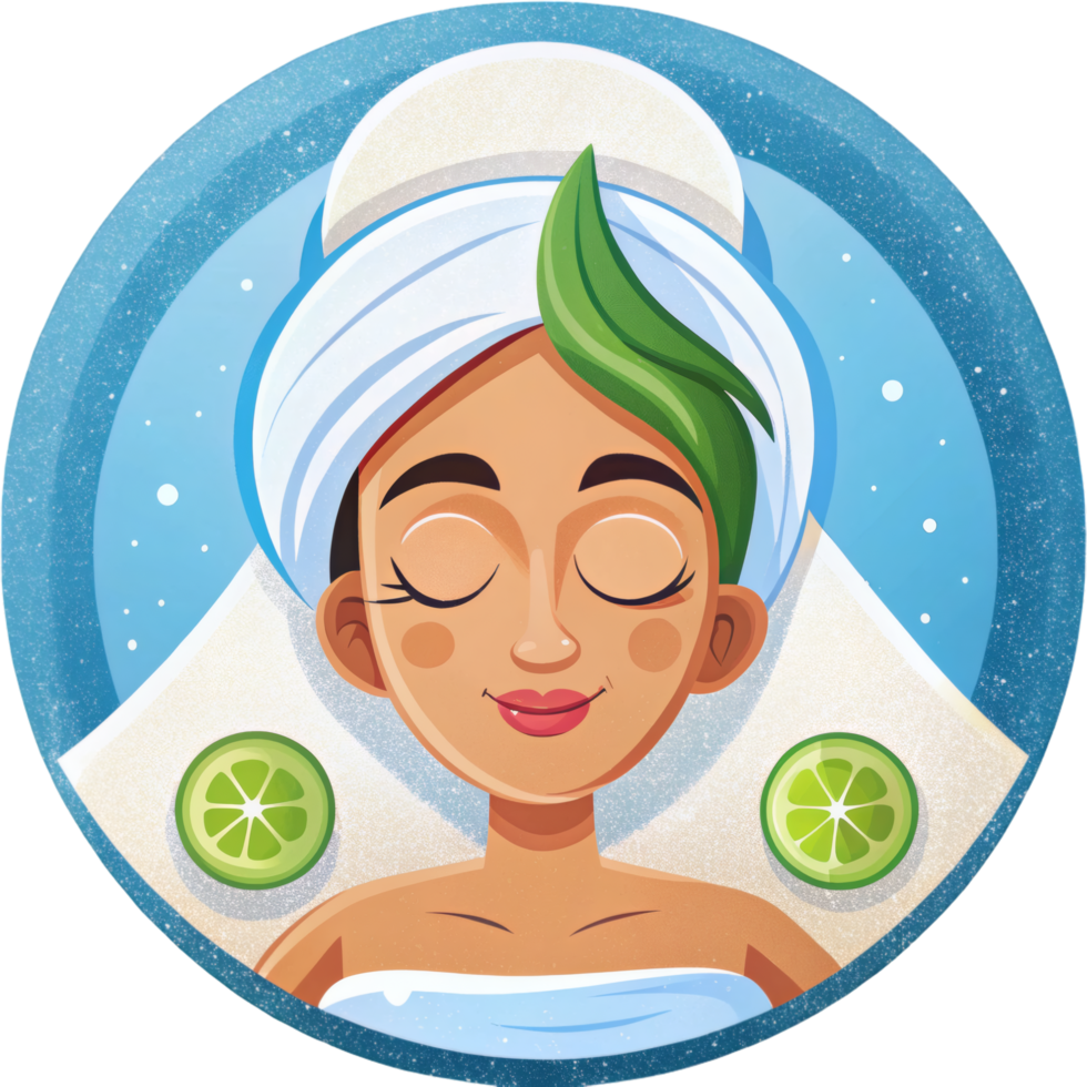 Woman in Spa Mood Clip Art png