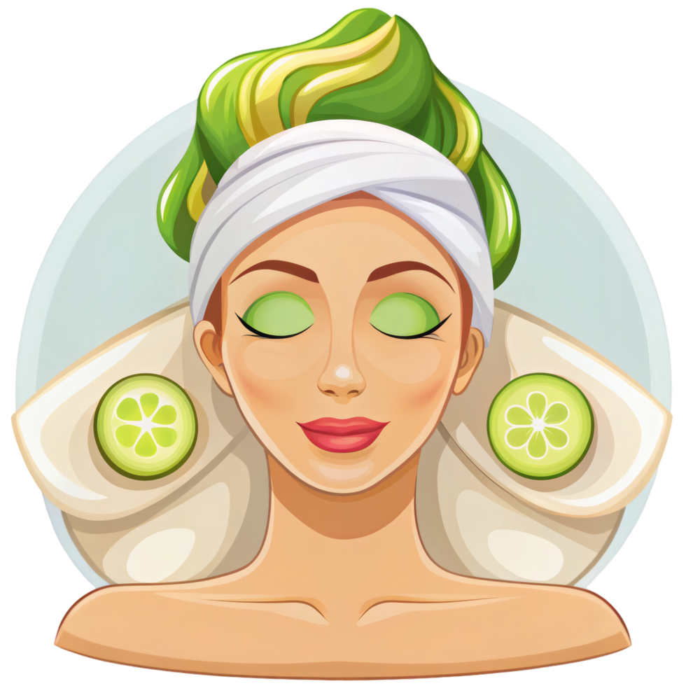 Relaxing Lady on White Background png