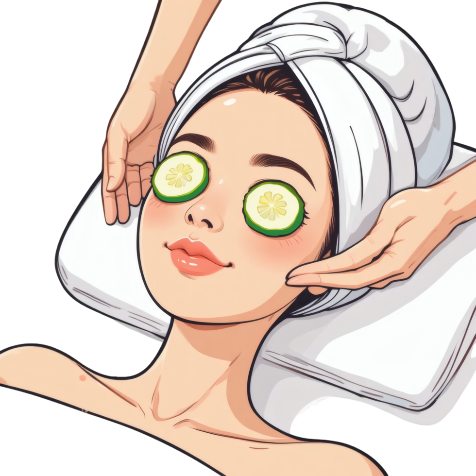 Spa Woman Lying Down Illustration png