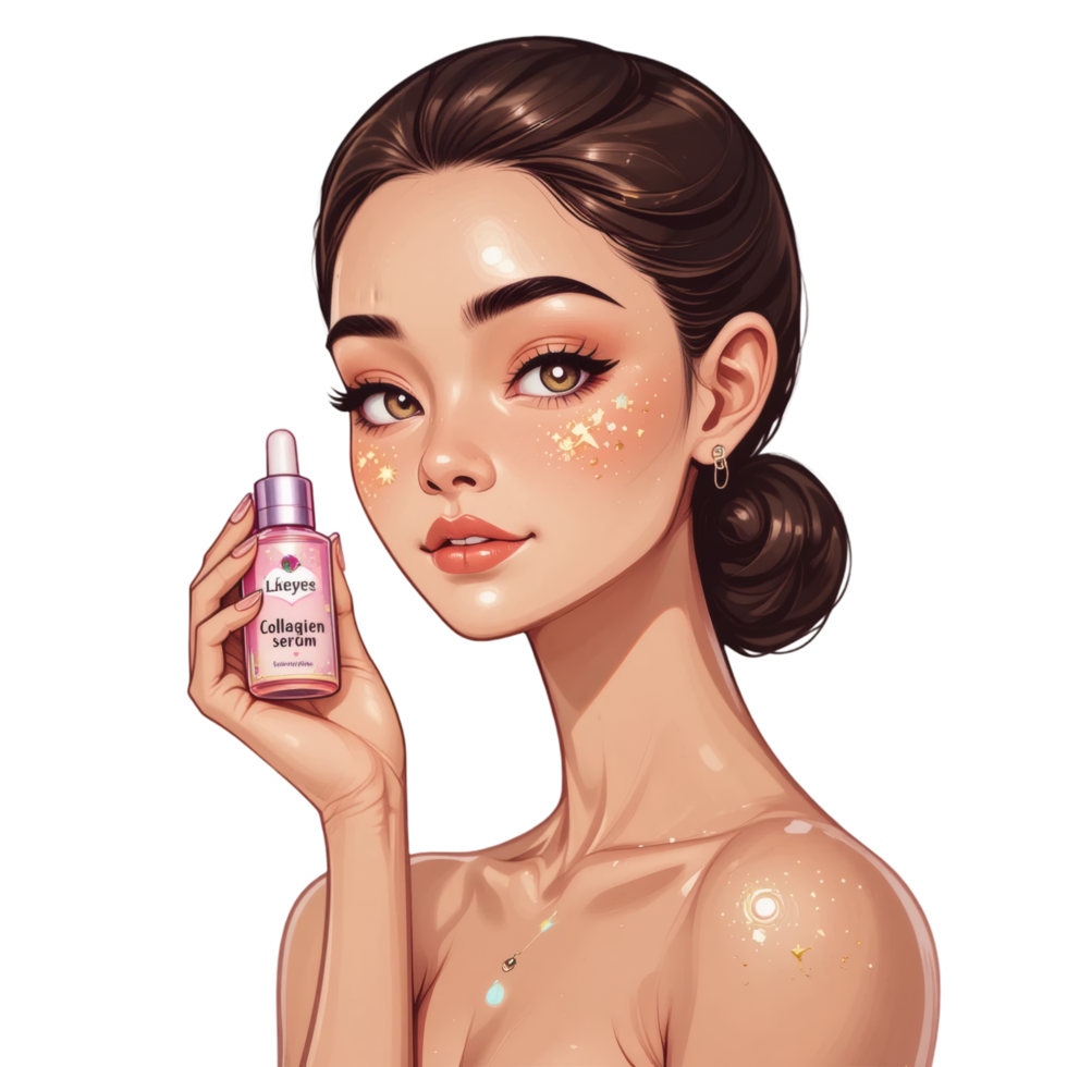 Clip Art Style Skincare Beauty Scene png