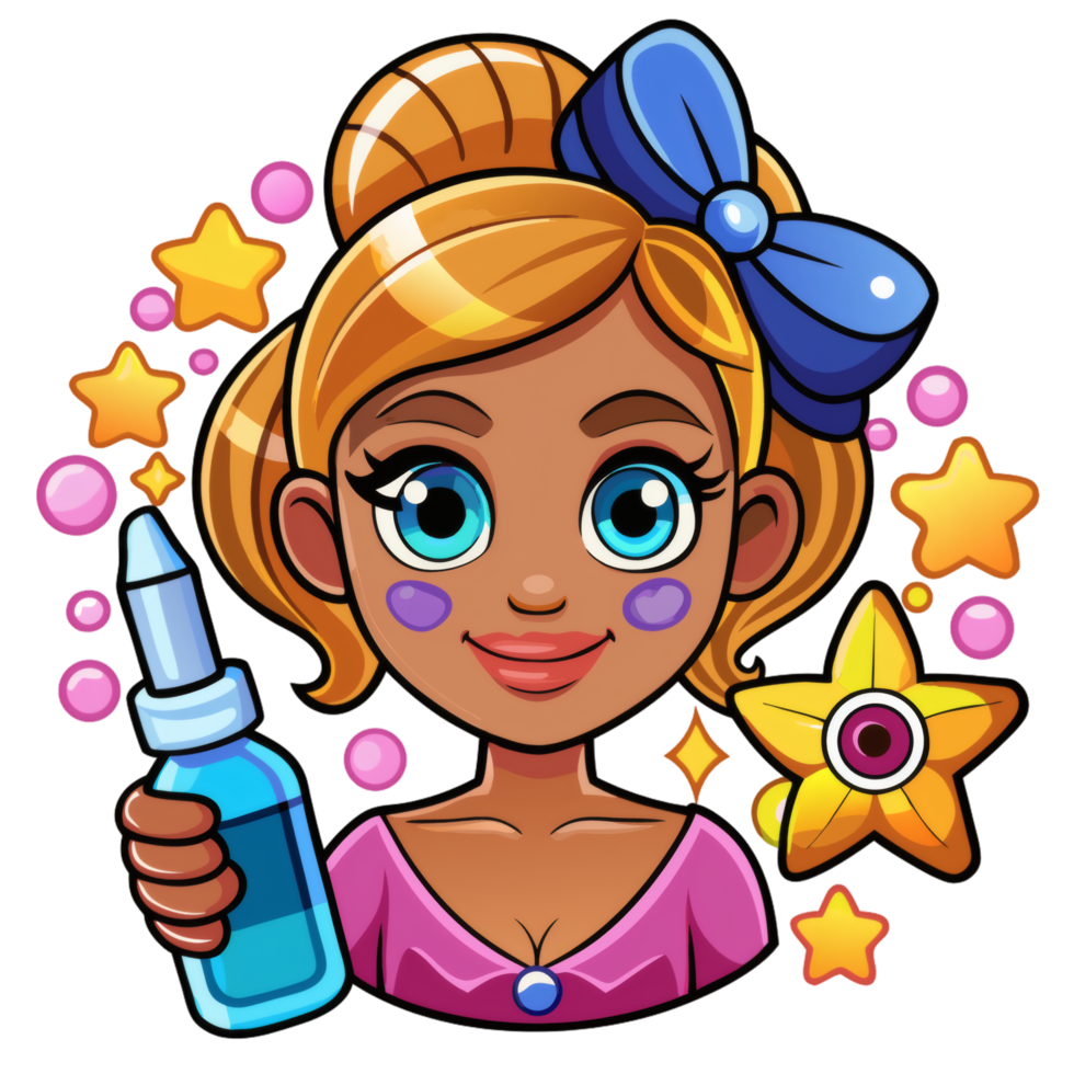 Collagen Skincare Routine Cartoon Style png