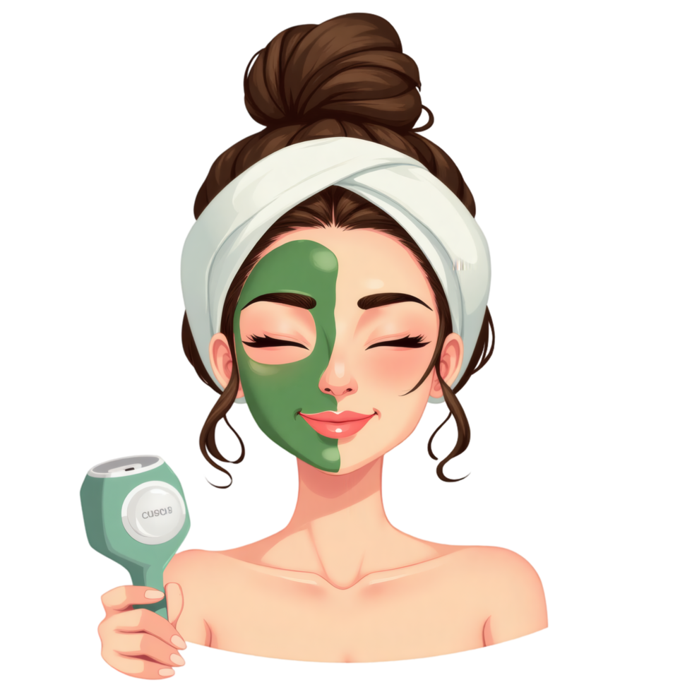 Half Face Mask Steaming Concept png