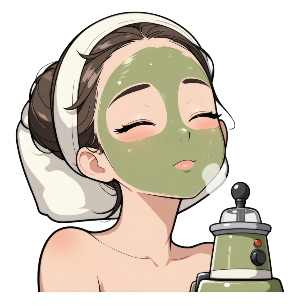 Face Mask Routine Spa Relaxation png