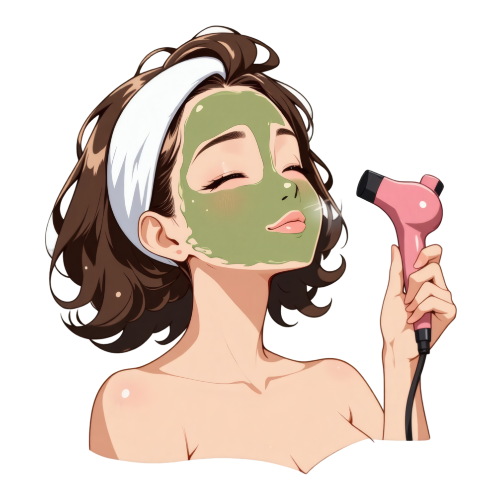 Skincare Beauty Concept With Green Clay png